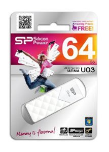 Флешка Silicon Power 64Gb Ultima U03 SP064GBUF2U03V1W USB2.0 белый