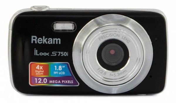 Фотоаппарат Rekam iLook S750i черный 12Mpix 1.8