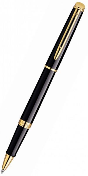 Ручка роллер WATERMAN Hemisphere (S0920650) Mars Black GT (F) чернила: черный нержавеющая сталь позолота 23К